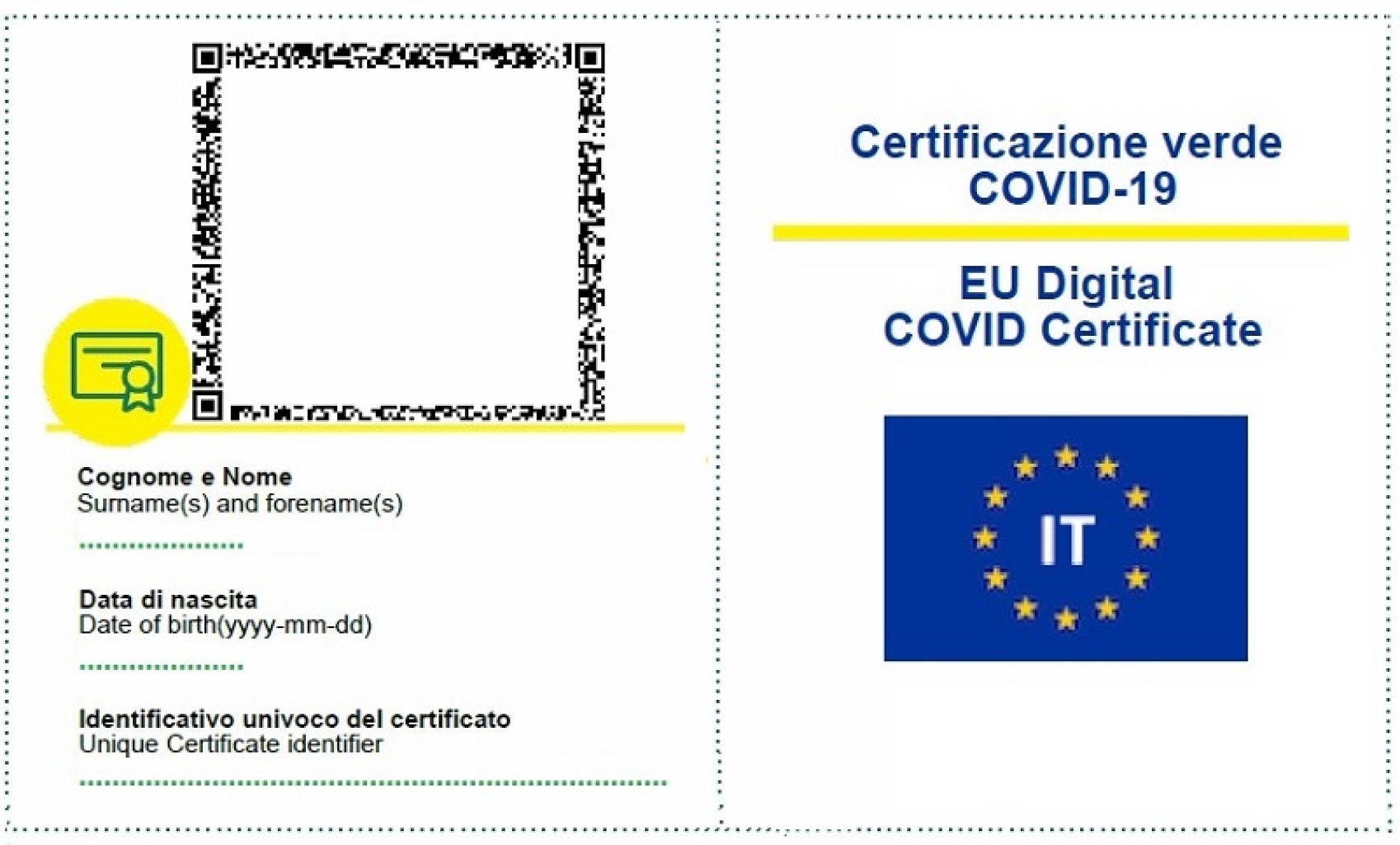Certificazione Verde - Covid 19