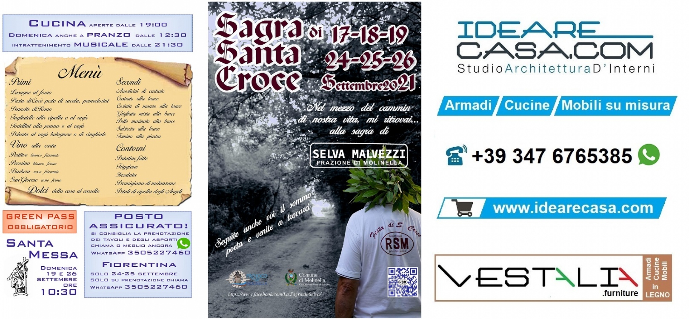 Sagra di Santa Croce 2021 a Selva Malvezzi, IdeareCasa.com, VESTALIA, CucineBologna, ArmadiBologna sponsor.