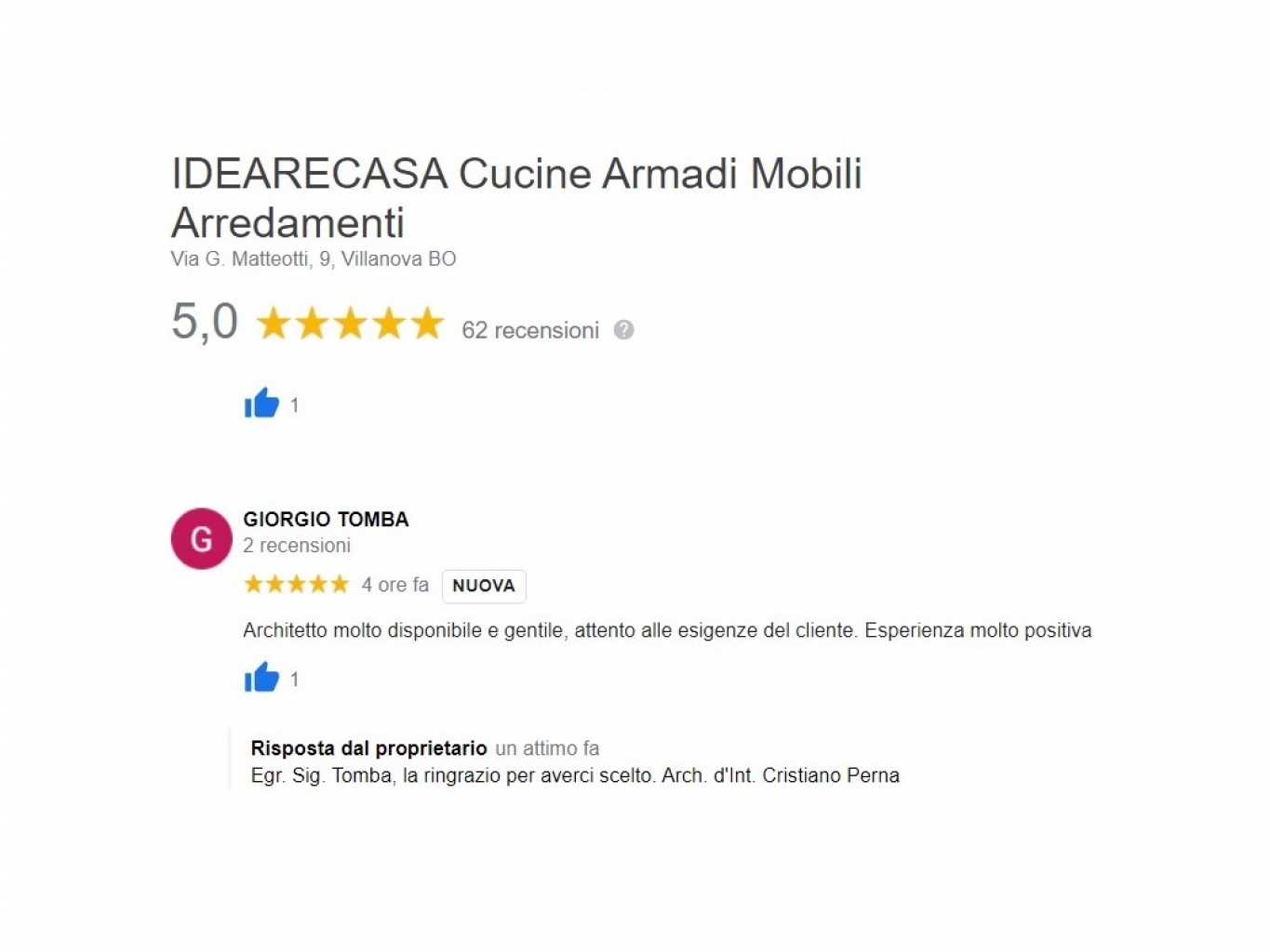 Review by Mr. Tomba of Bologna