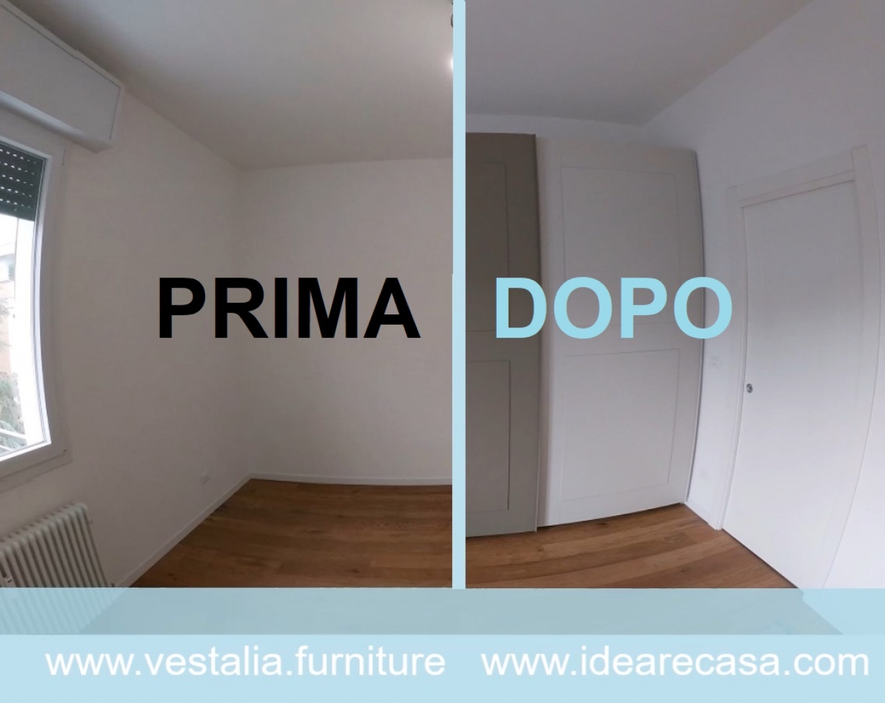 VESTALIA wardrobe mod. Sliding frame in two-tone lacquered ash open pore