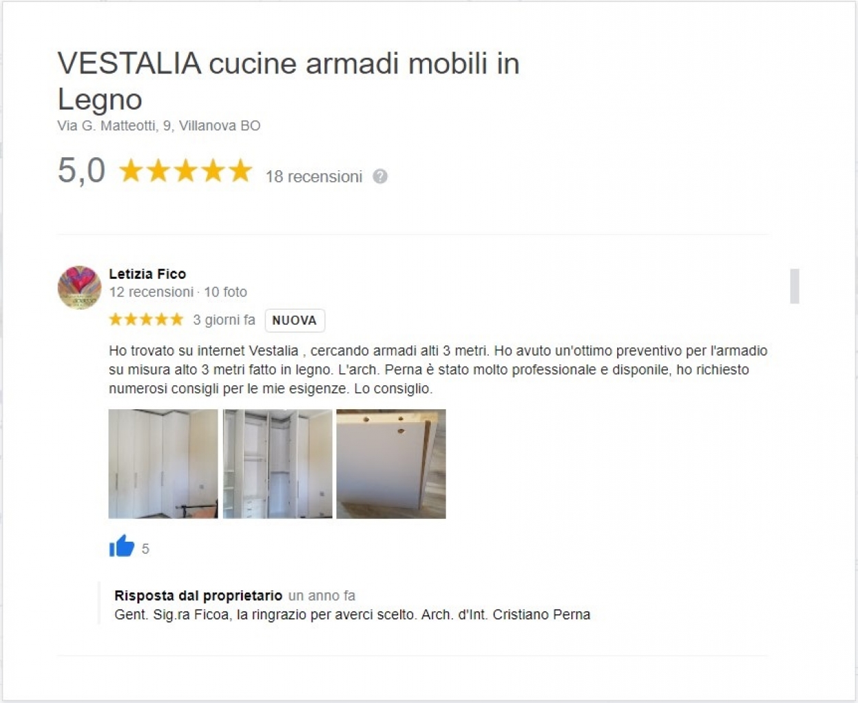 Review by Mrs. Fico from Bologna