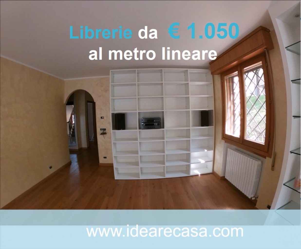 Customized bookcases from € 1,050 for meter