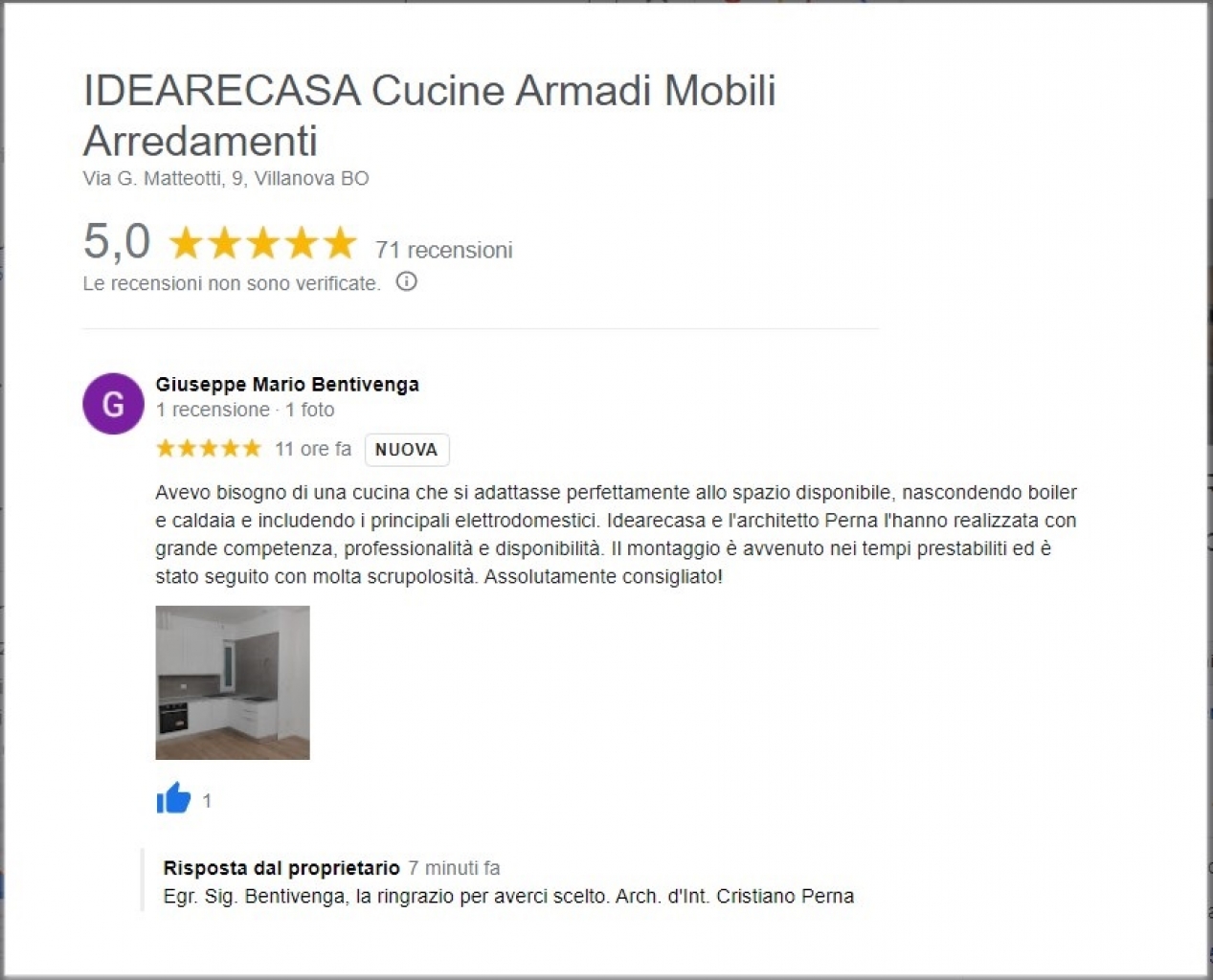 Review by Dr. Bentivenga of Bologna