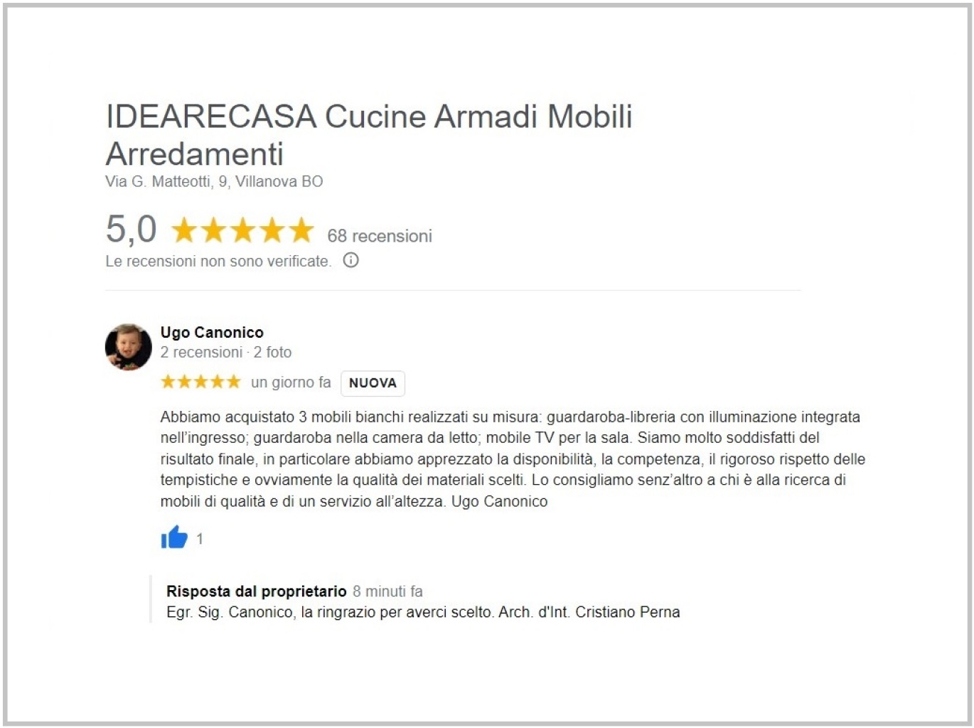 Review by Mr. Canonico of Bologna