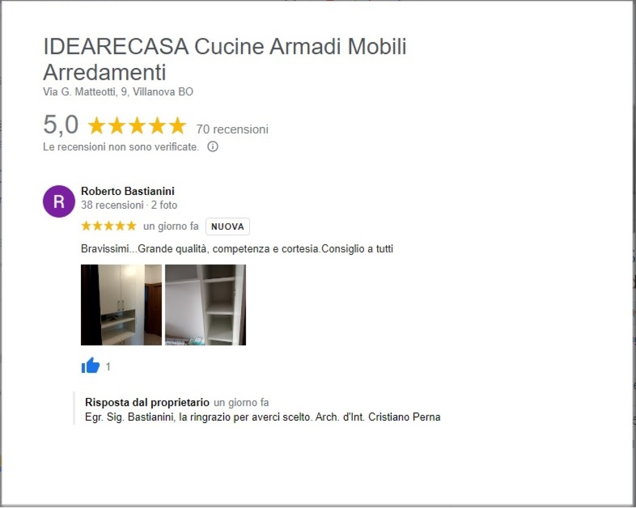 Review by Mr. Bastianini of Bologna