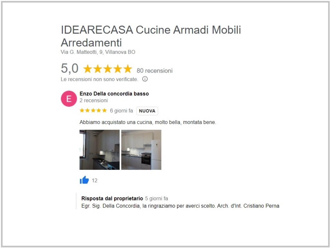 Review by Mr. Of the Concordia of Granarolo - Bologna