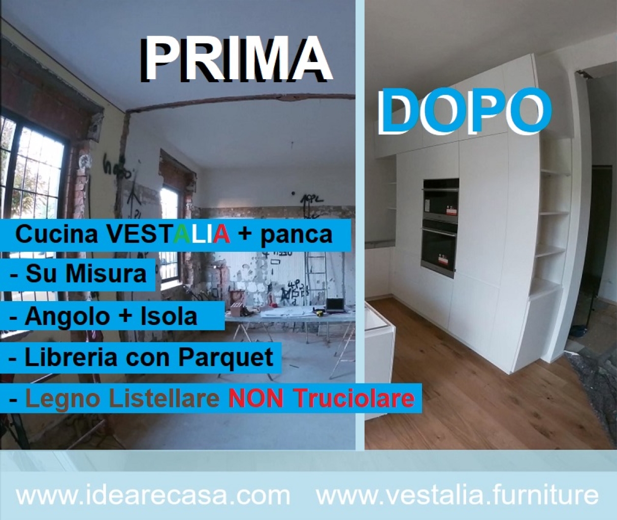 VESTALIA Customized Kitchen with Corner + Island + Bench