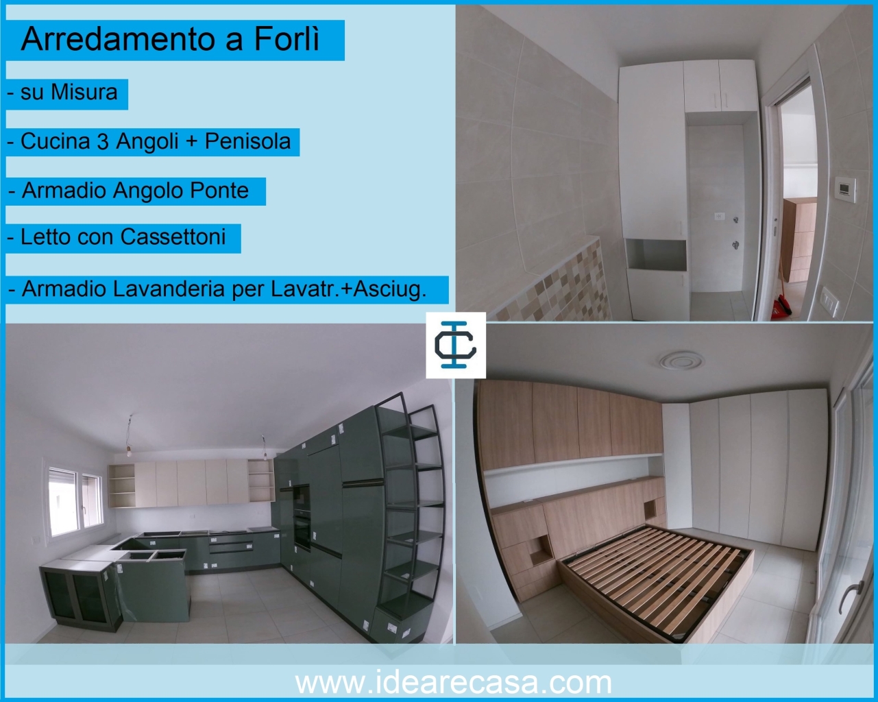 Custom Furnishings Apartment in Forlì with Kitchen Bedroom and Laundry