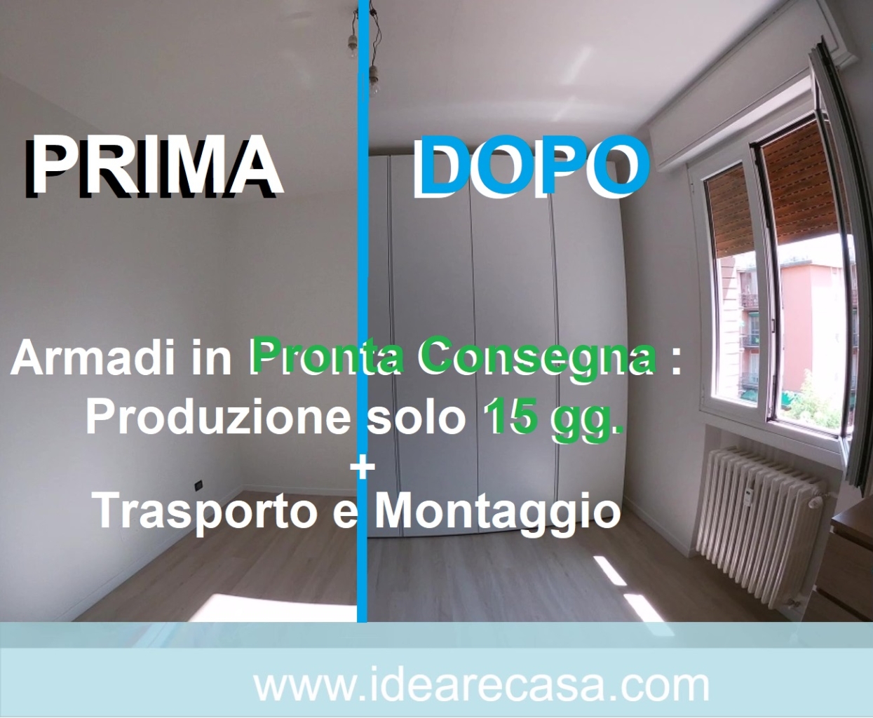 Armadio alto 3 metri con gola in 