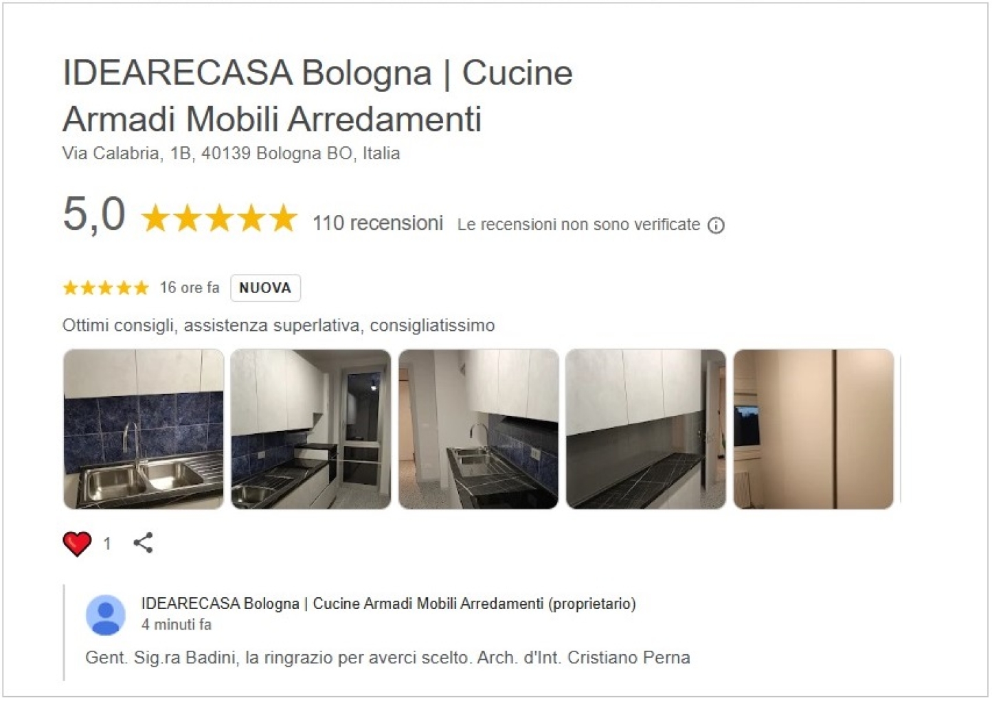 Review by Ms. Badini from Bologna