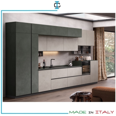 Cucina Materico Limo e Calce