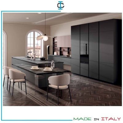 Cucina sospesa con isola 
